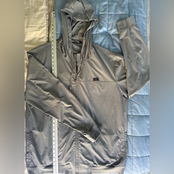 EUC TravisMathew Performance Hoodie Jacket Gray XXXL Golf Activewear Zip-Up 🩶 - Picture 7 of 13